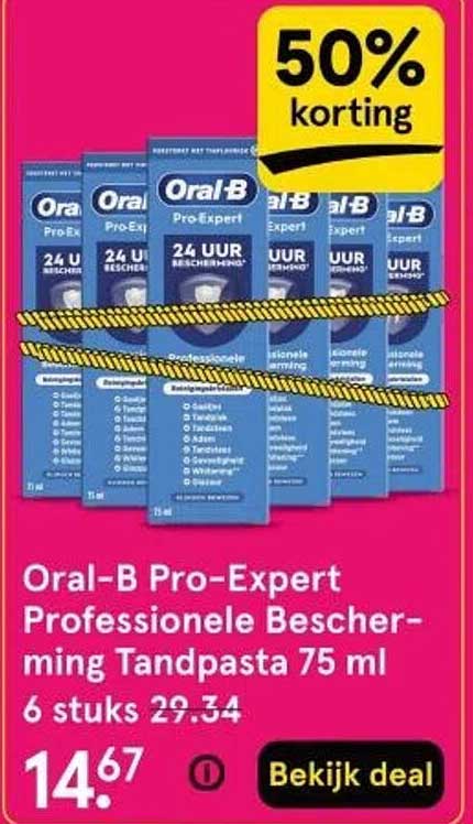 Oral-B Pro-Expert Professionele Bescherming Tandpasta 75 ml 6 stuks