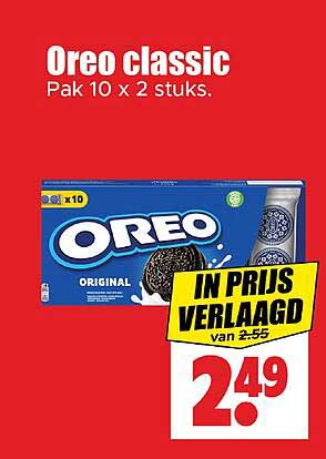 Oreo classic Pak 10 x 2 stuks.