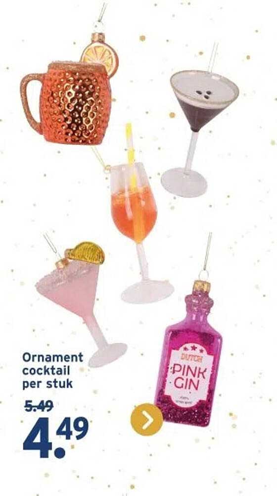 Ornament cocktail per stuk