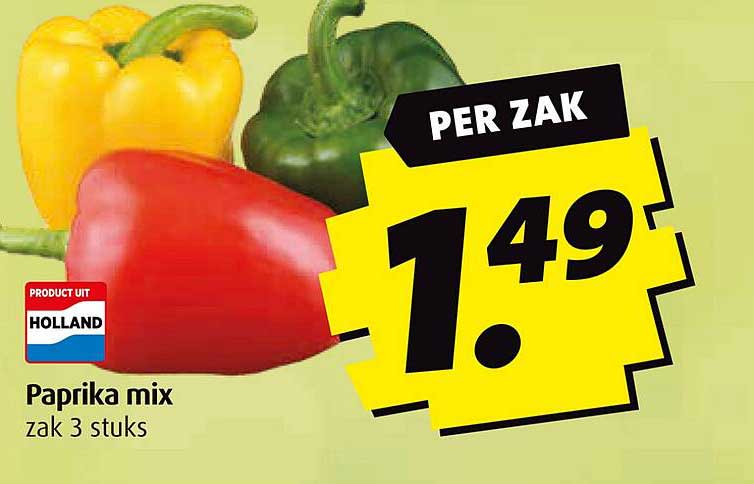 Paprika mix zak 3 stuks