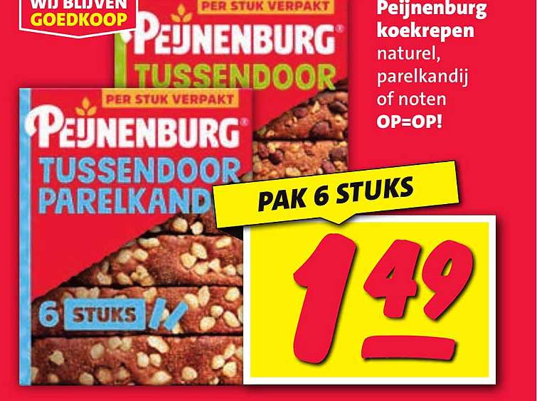 Peijnenburg Tussendoor Koekrepen 6 stuks