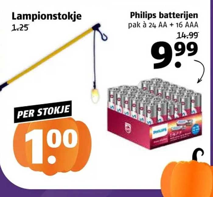 Philips batterijen pak à 24 AA + 16 AAA