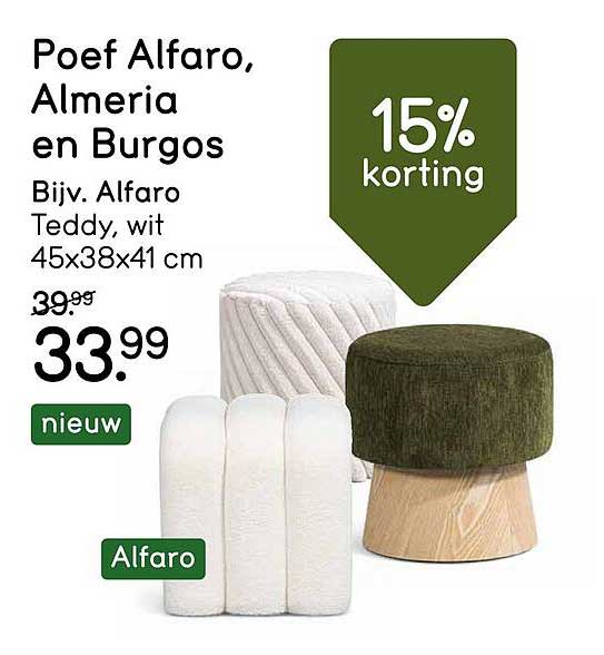 Poef Alfaro, Almeria en Burgos