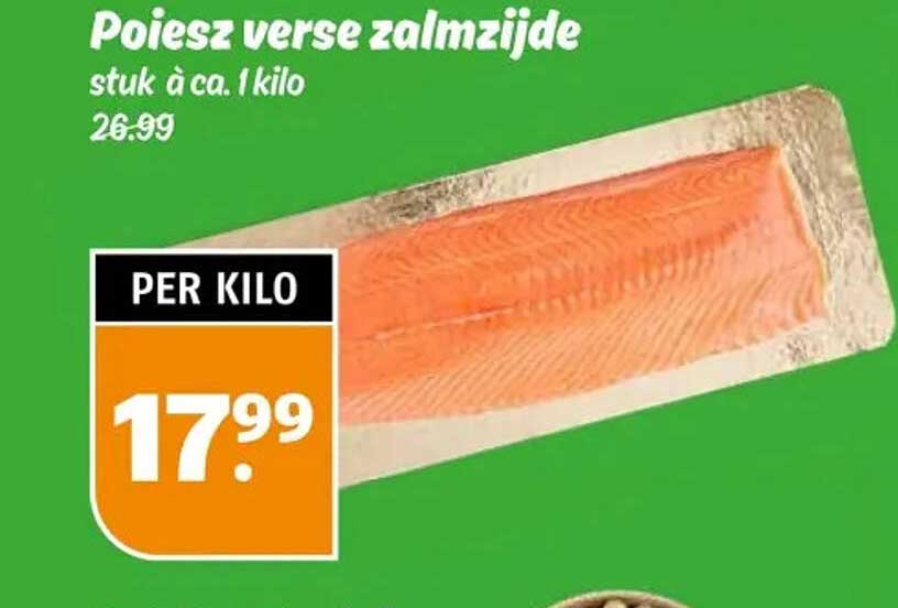 Poiesz verse zalmzijde stuk à ca. 1 kilo