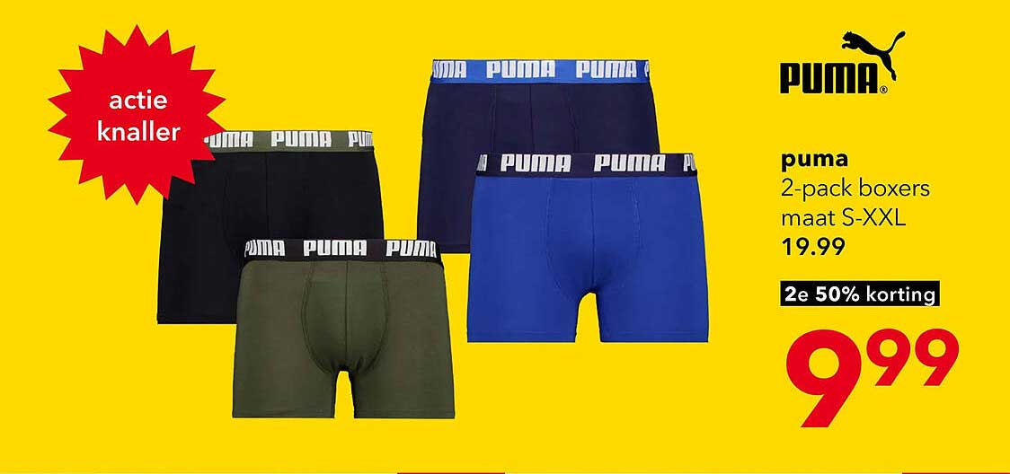 puma 2-pack boxers maat S-XXL