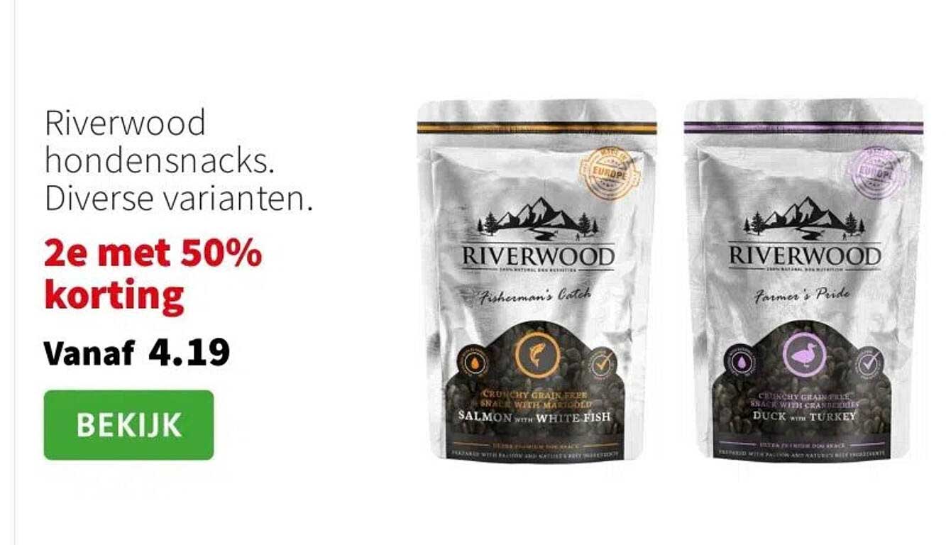 Riverwood hondensnacks. Diverse varianten.