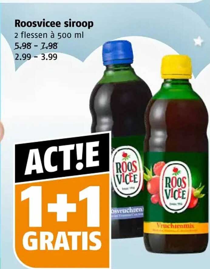 Roosvicee siroop 2 flessen à 500 ml