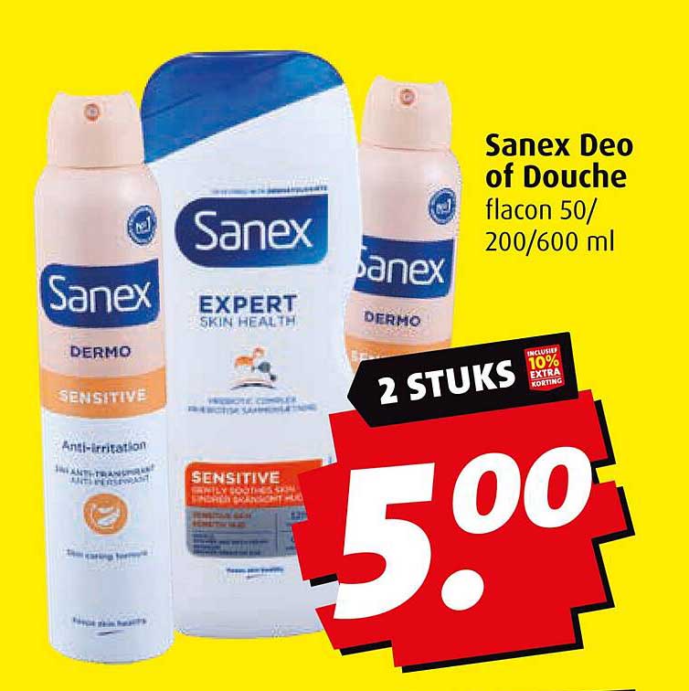 Sanex Deo of Douche flacon 50/200/600 ml