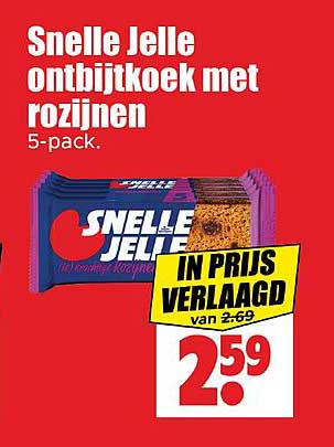 Snelle Jelle ontbijtkoek met rozijnen 5-pack