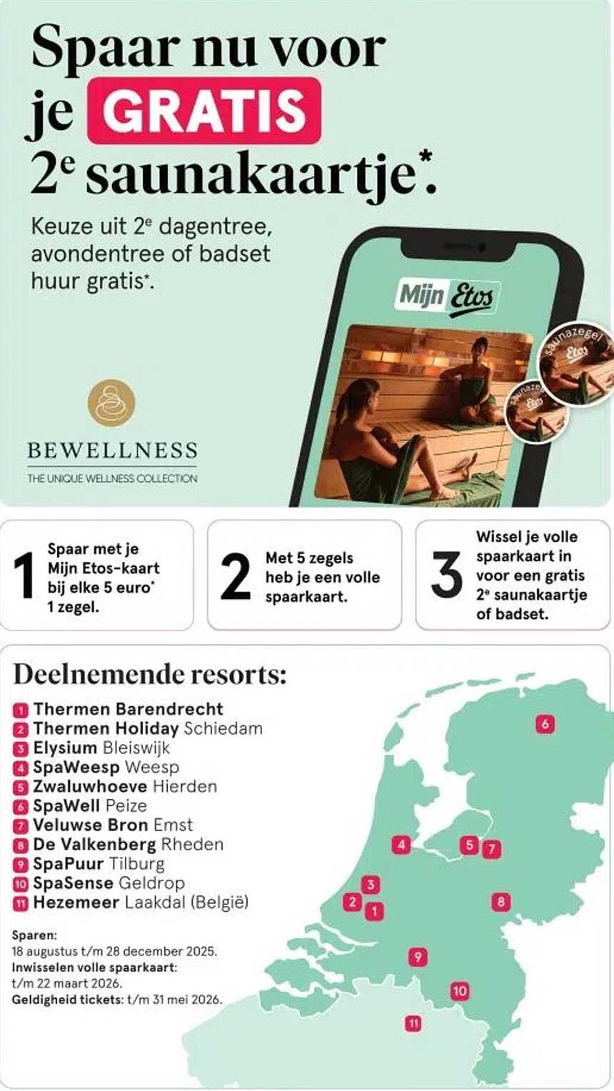 Spaar nu voor je GRATIS 2e saunakaartje*.