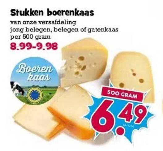 Stukken boerenkaas