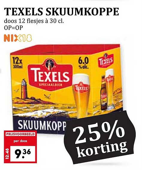 TEXELS SKUUMKOPPE doos 12 flesjes à 30 cl.