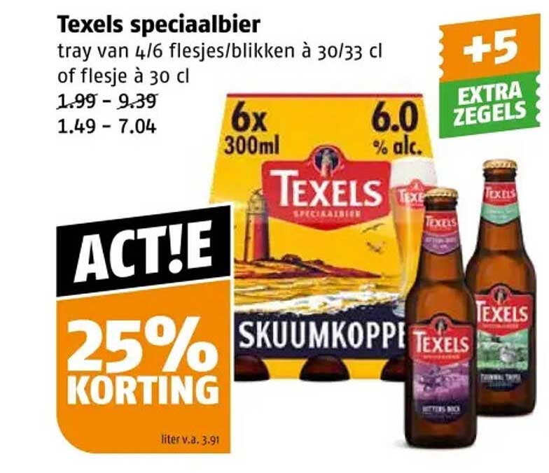 Texels speciaalbier tray van 4/6 flesjes/blikken à 30/33 cl of flesje à 30 cl