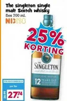 The singleton single malt Scotch whisky fles 700 ml.