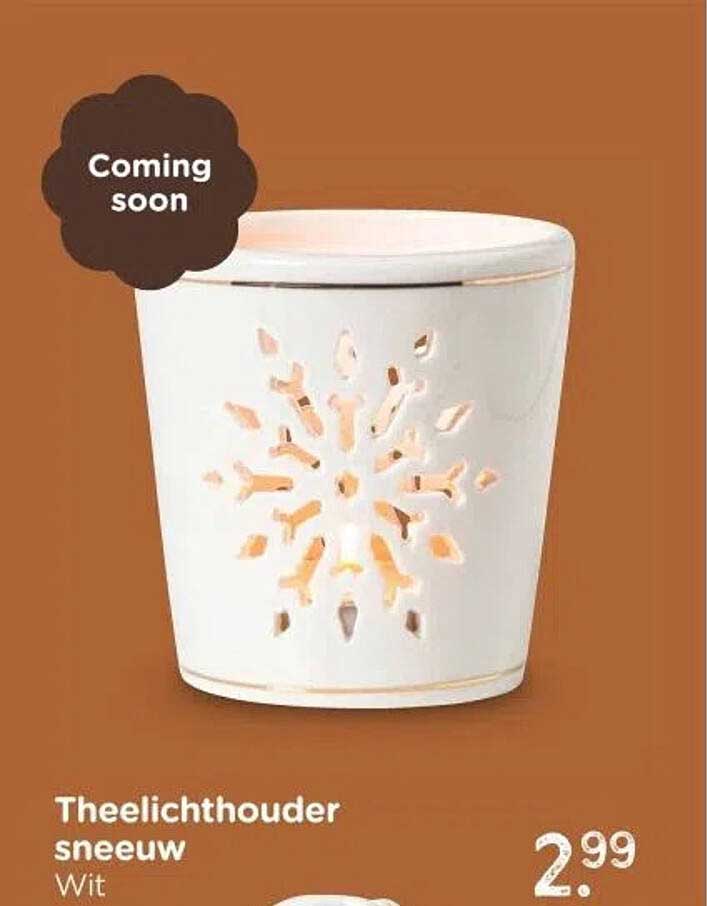 Theelichthouder sneeuw