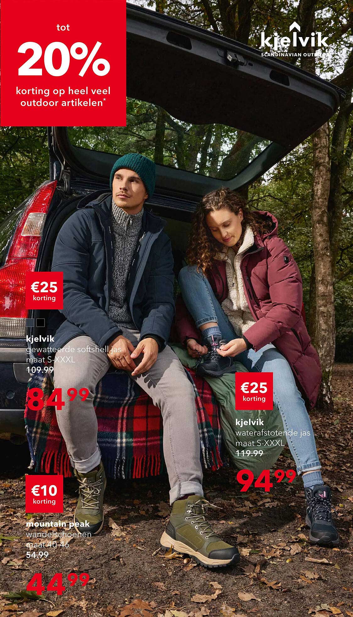 tot 20% korting op heel veel outdoor artikelen*