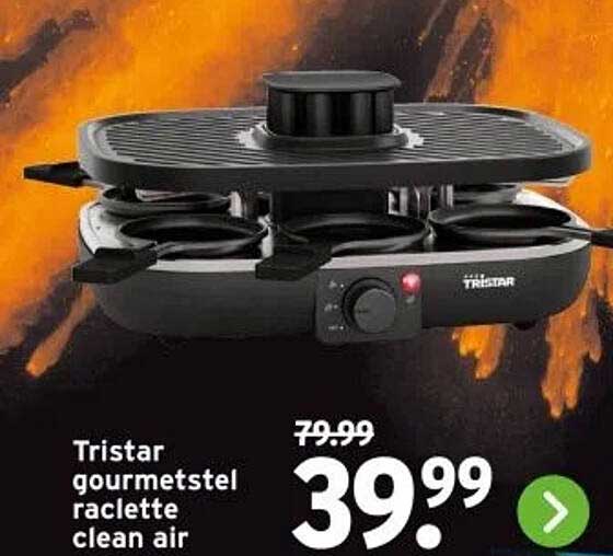 Tristar gourmetstel raclette clean air