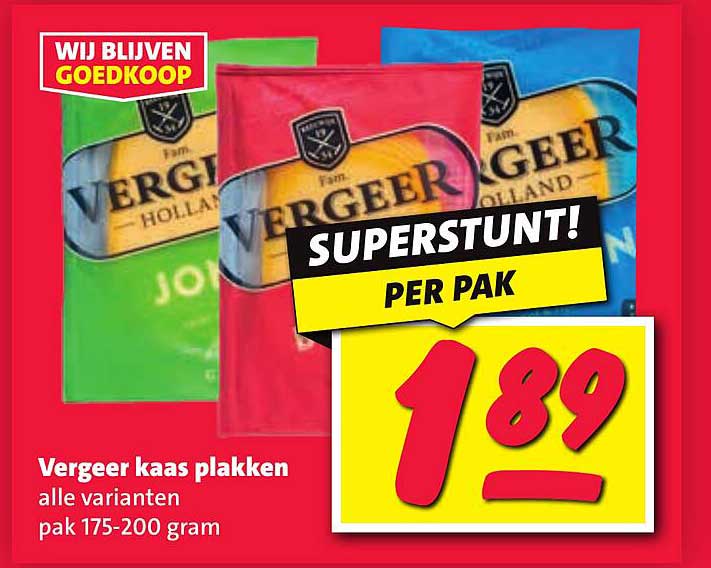 Vergeer kaas plakken