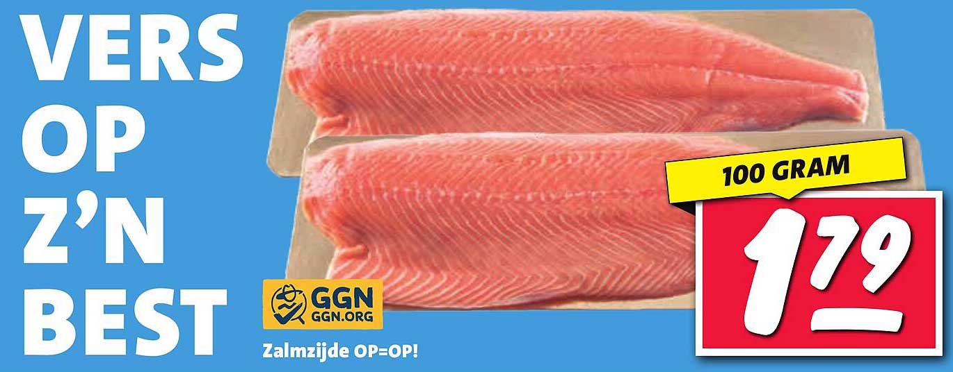 VERS OP Z'N BEST - 100 GRAM ZALMFILET VOOR €1,79