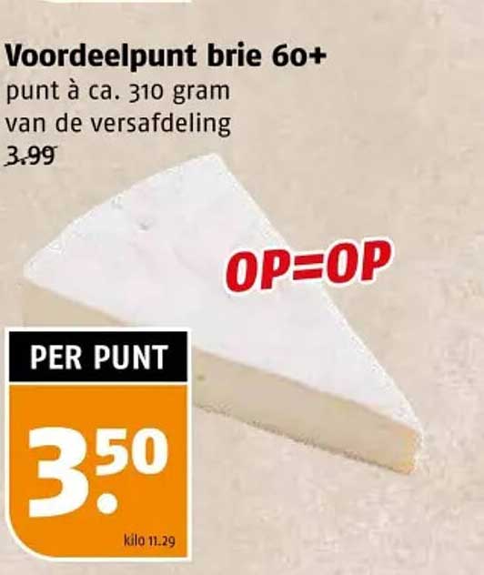 Voordeelpunt brie 60+