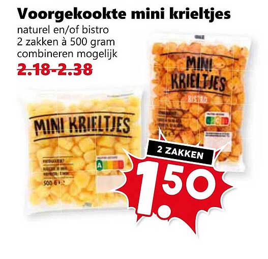 Voorgekookte mini krieltjes
