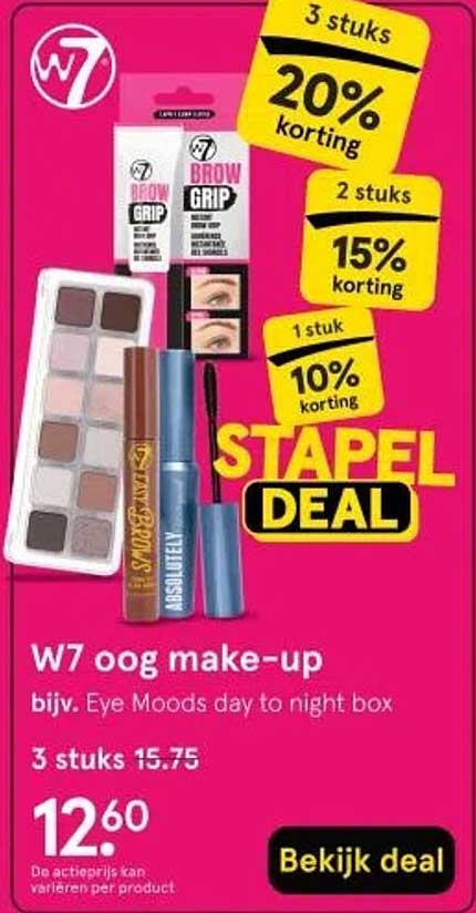 W7 oog make-up