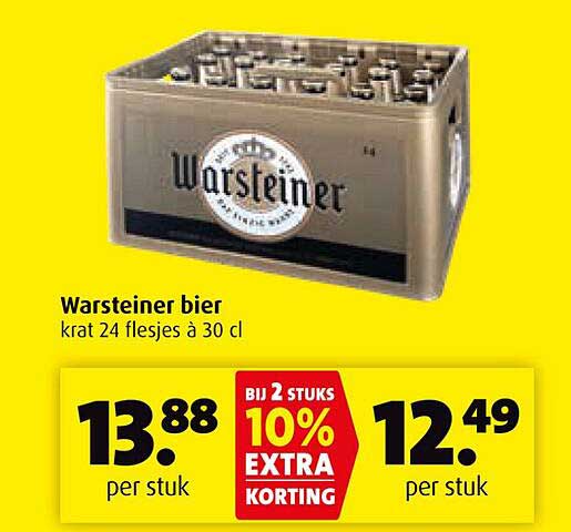 Warsteiner bier krat 24 flesjes à 30 cl