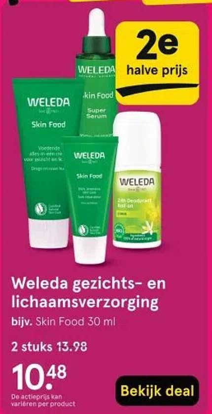 Weleda gezichts- en lichaamsverzorging bijv. Skin Food 30 ml