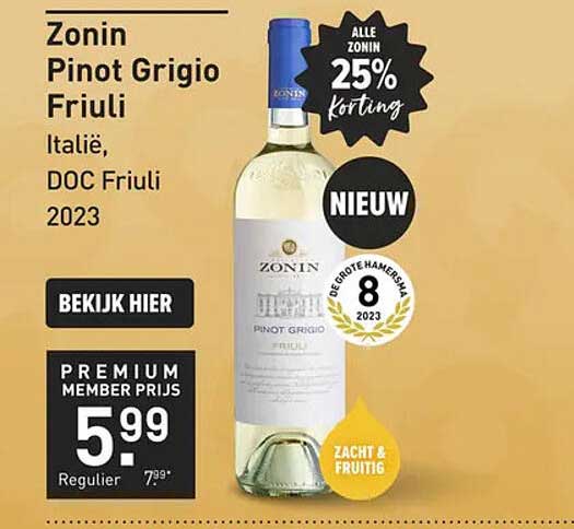 Zonin Pinot Grigio Friuli