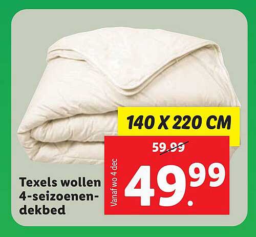 Texels Wollen 4-Seizoenen-Dekbed Aanbieding bij Lidl - FolderFeest.nl