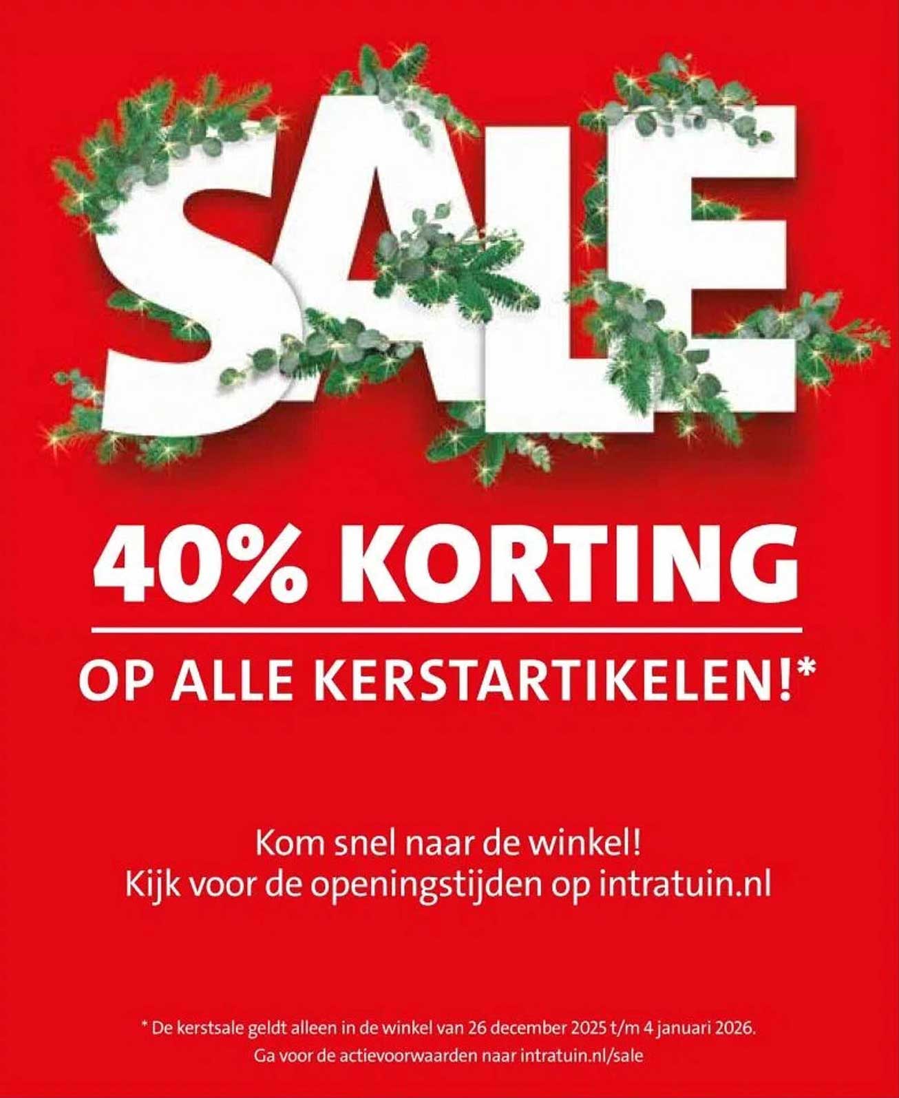 40% Korting Op Alle Kerstartikelen! Aanbieding bij Intratuin ...