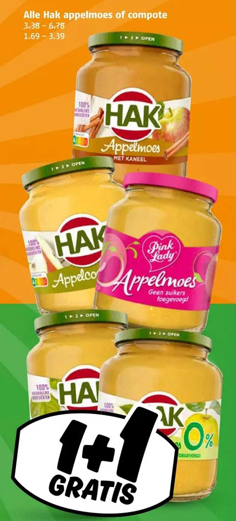 Alle Hak appelmoes of compote