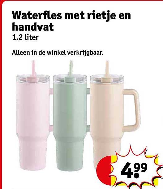 WATERSY Geïsoleerde roestvrijstalen drinkfles 64oz vacuüm geïsoleerde