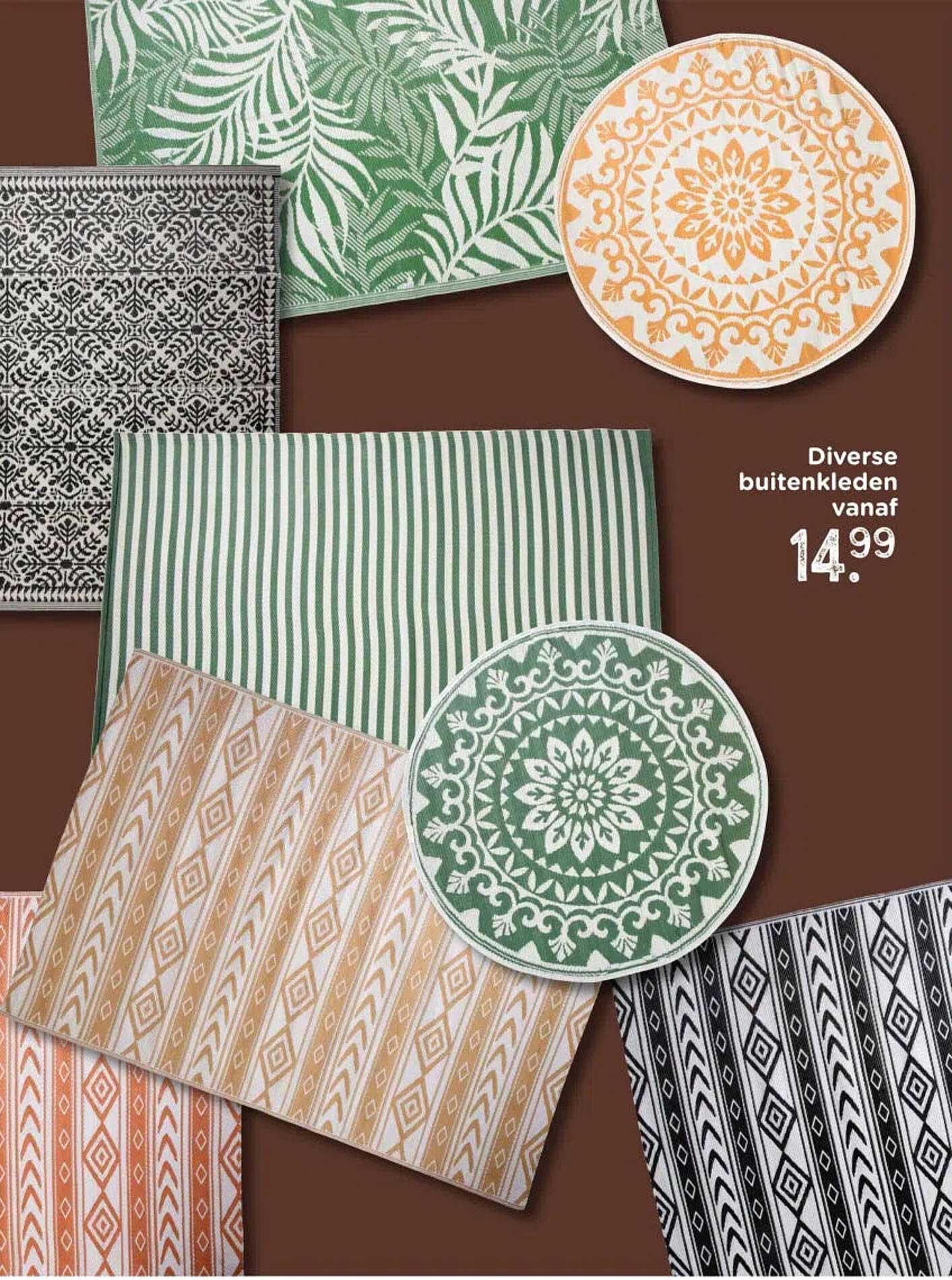 Diverse buitenkleden vanaf