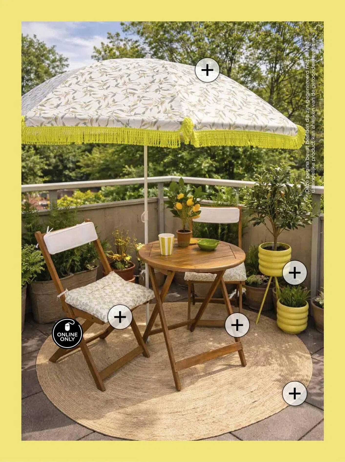 Online parasol met bloemenprint