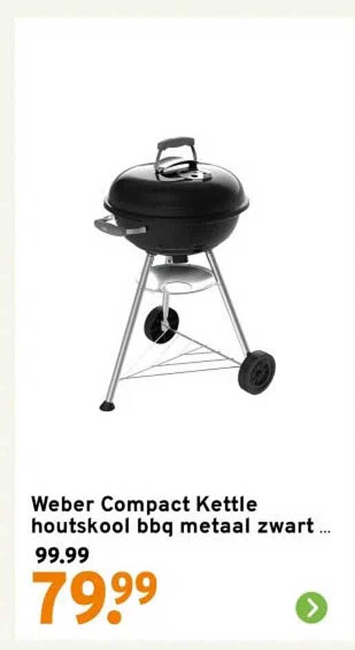 Weber Compact Kettle houtskool bbq metaal zwart ...