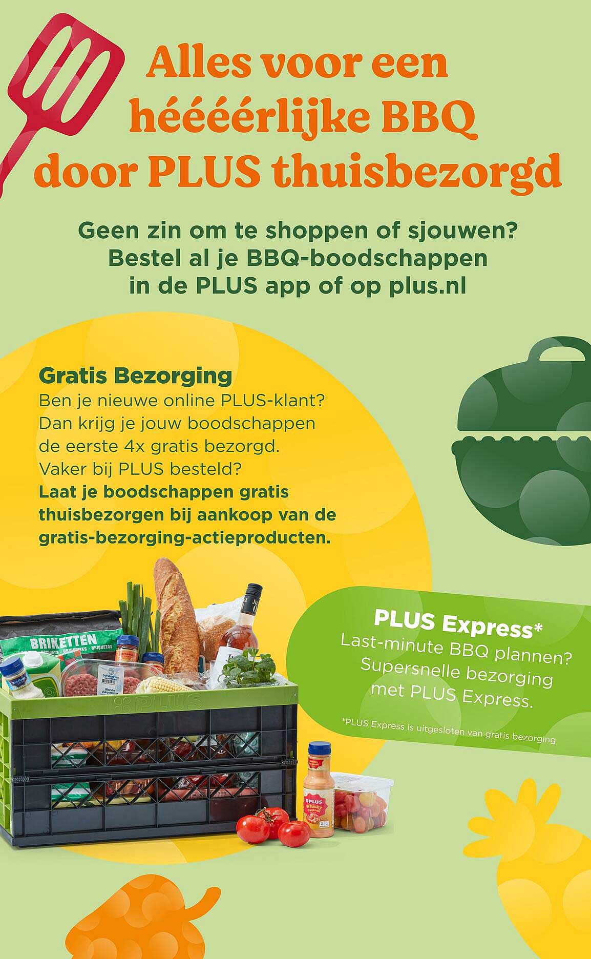 Alles voor een hééérlijke BBQ door PLUS thuisbezorgd