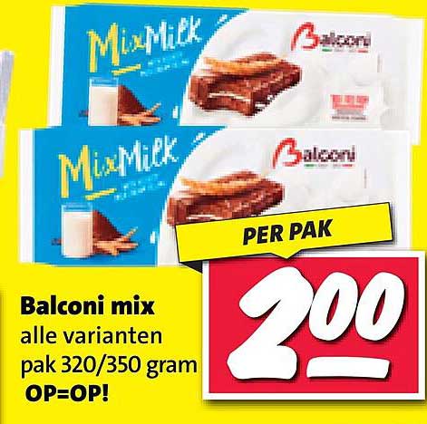 Balconi mix alle varianten pak 320/350 gram OP=OP!