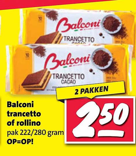 Balconi trancetto of rollino pak 222/280 gram