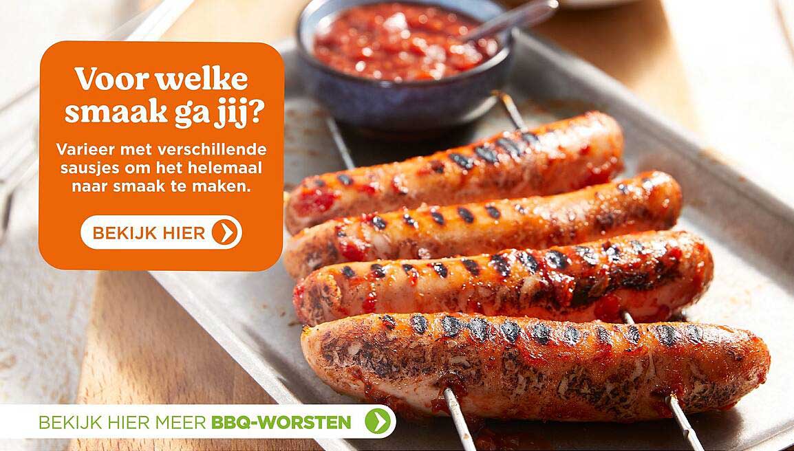BBQ-worst met verschillende sauzen