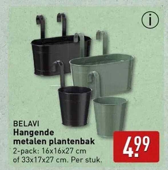 BELAVI Hangende metalen plantenbak