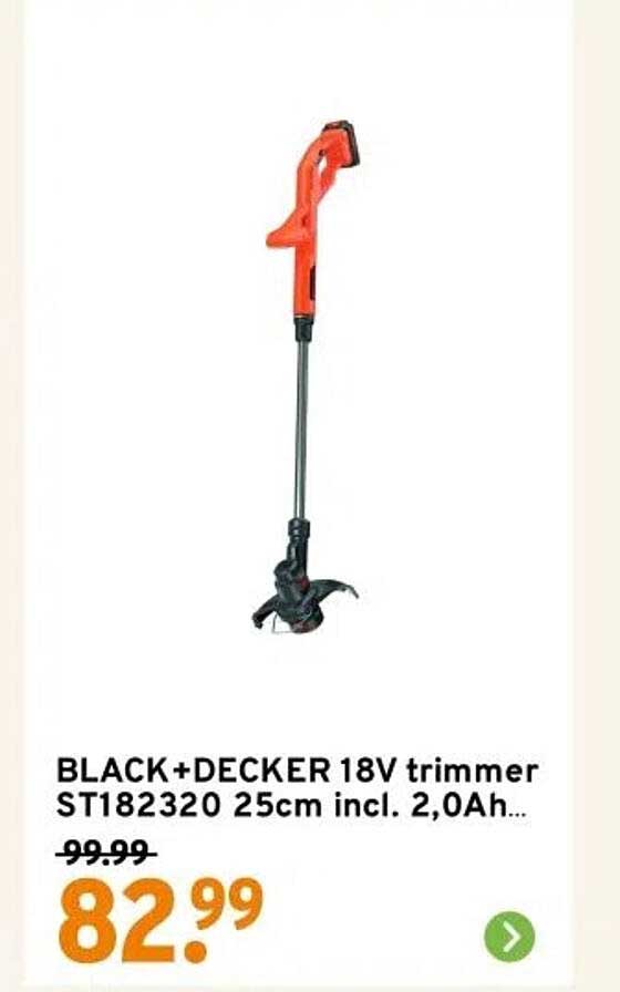 BLACK+DECKER 18V trimmer ST182320 25cm incl. 2,0Ah...