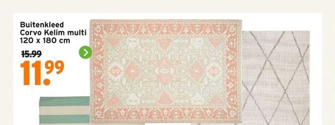 Buitenkleed Corvo Kelim multi 120 x 180 cm
