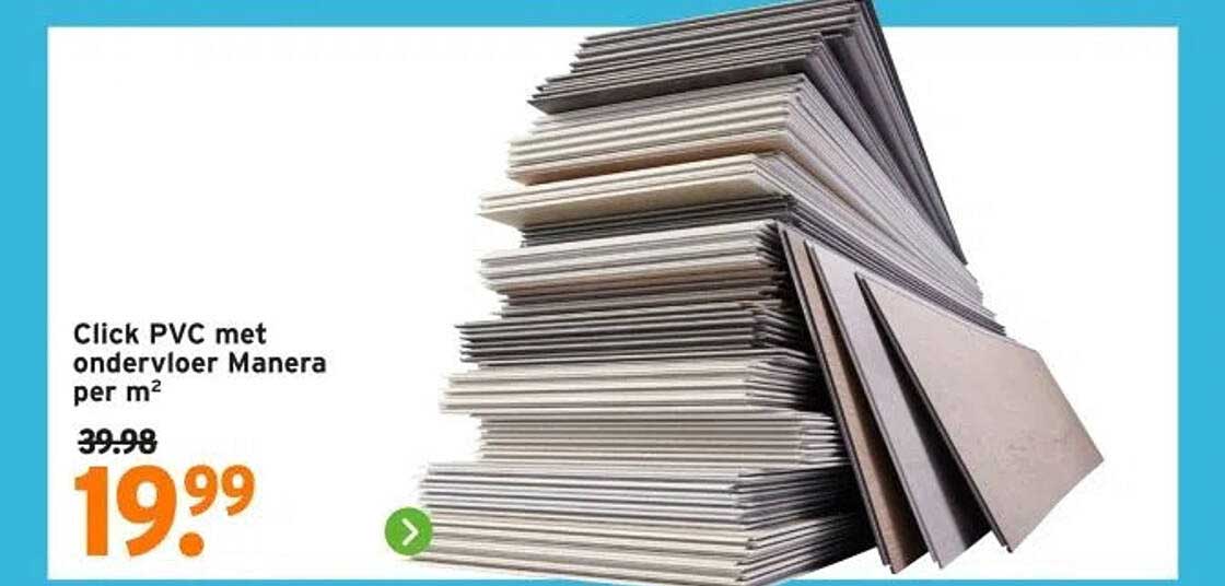 Click PVC met ondervloer Manera per m²