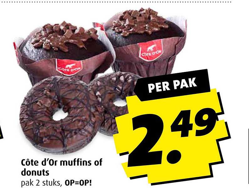Côte d’Or muffins of donuts