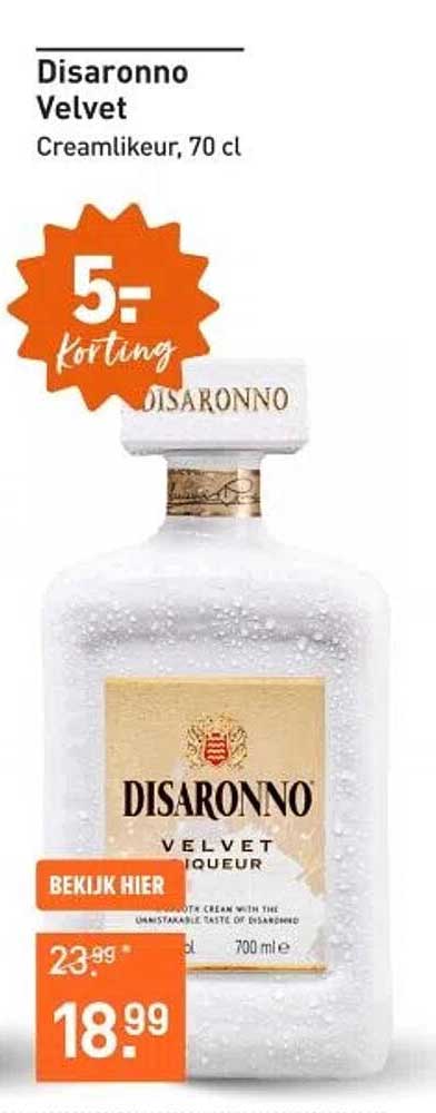Disaronno Velvet Creamlikeur, 70 cl
