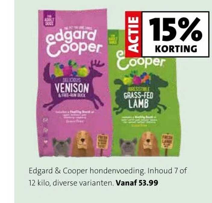 Edgard & Cooper hondenvoeding. Inhoud 7 of 12 kilo, diverse varianten. Vanaf 53.99