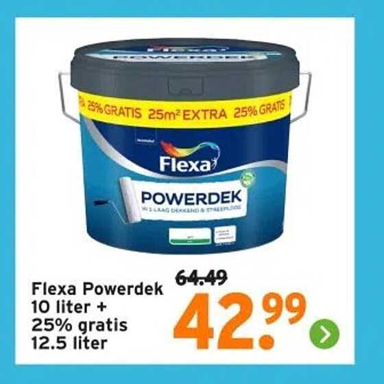Flexa Powerdek 10 liter + 25% gratis 12.5 liter