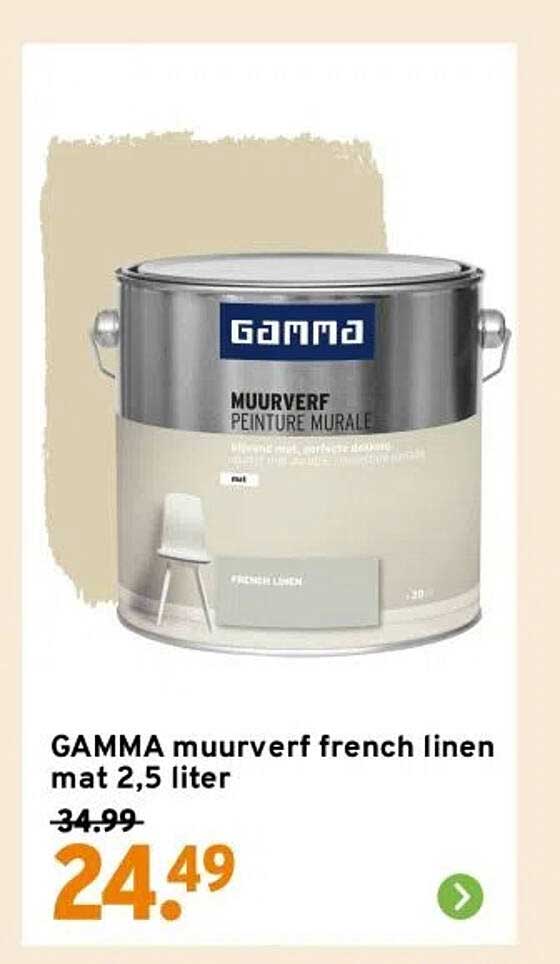 GAMMA muurverf french linen mat 2,5 liter