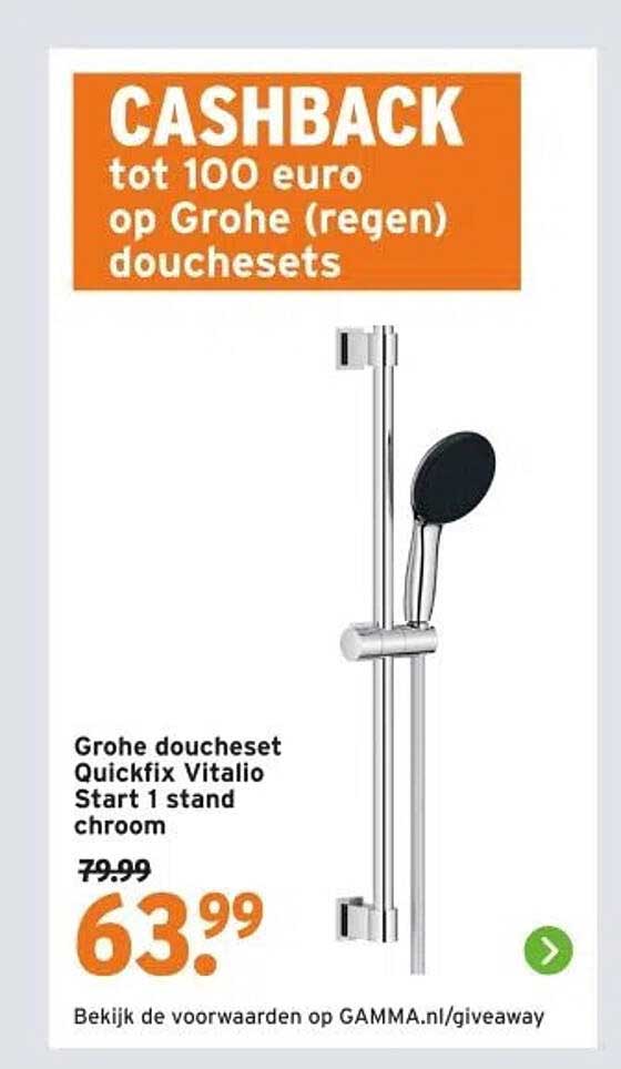 Grohe doucheset Quickfix Vitalio Start 1 stand chroom
